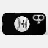 Trendy Gepersonaliseerde Honkbal Naam en Nummer Case-Mate iPhone Case (Achterkant (horizontaal))