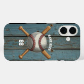 Trendy gepersonaliseerde honkbal naam en nummer ho Case-Mate iPhone case (Achterkant (horizontaal))