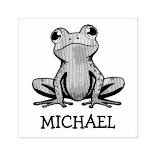 Trendy  gepersonaliseerde Kinder Schattigee kikker Rubberstempel