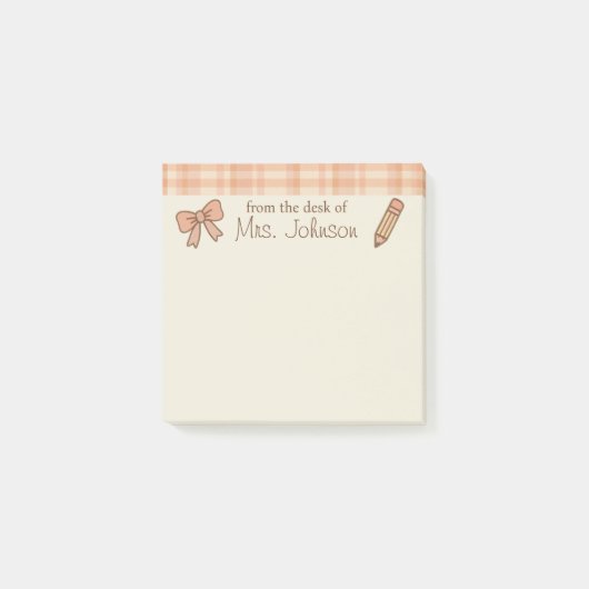 Trendy Gepersonaliseerde Leraar Post-It Notities m Post-it® Notes (Voorkant)