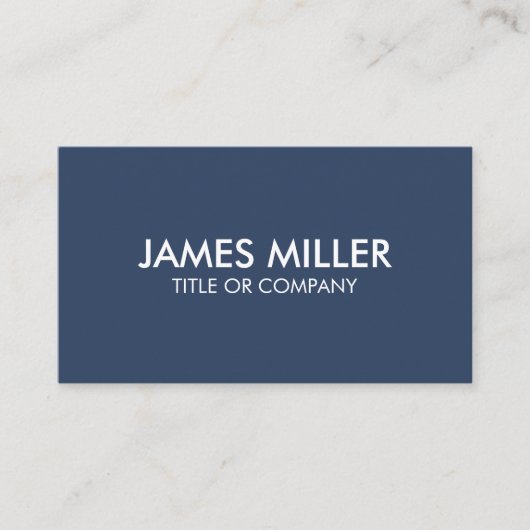 Trendy Gepersonaliseerde Moderne Luxe Wit en Blauw Visitekaartje (Voorkant)