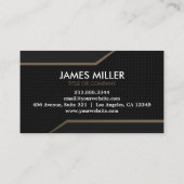 Trendy Gepersonaliseerde Moderne Luxe Zwart Goud Visitekaartje (Achterkant)