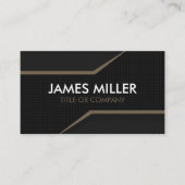 Trendy Gepersonaliseerde Moderne Luxe Zwart Goud Visitekaartje (Voorkant)