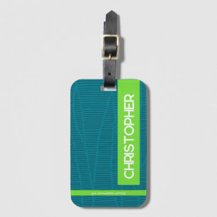 Trendy gepersonaliseerde naam bagagelabel