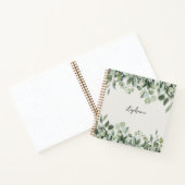 Trendy gepersonaliseerde naam Eucalyptus Greenery Notitieboek (Binnen)
