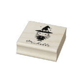 Trendy Gepersonaliseerde Naam Schattigee heks Hall Rubberstempel (Stempel)