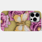 Trendy Gepersonaliseerde Naam Vlinder Case-Mate iPhone Case (Achterkant (horizontaal))