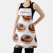 Trendy Gepersonaliseerde Naam Waterverf Donut Patr Schort (Insitu)