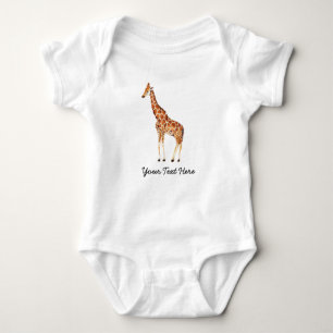 Trendy Gepersonaliseerde Safari Dier Leuke Giraffe Romper