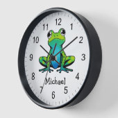 Trendy gepersonaliseerde Schattigee Happy Green Fr (Hoek)