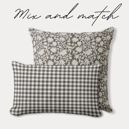 Trendy geruite olijf kussen