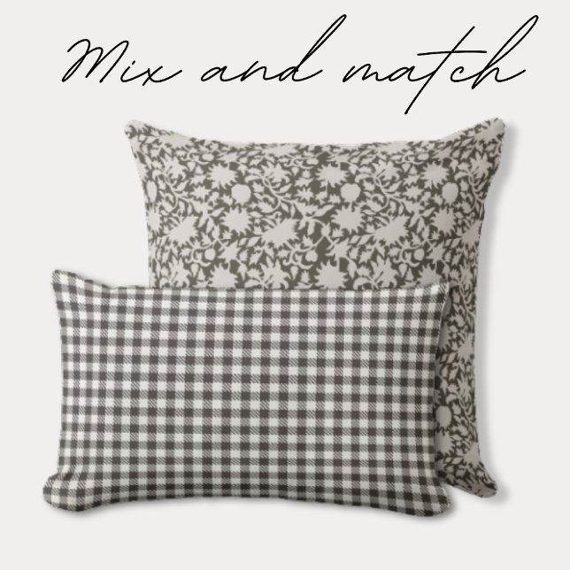 Trendy geruite olijf kussen (Creator heeft geüpload)