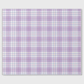 Trendy geruite patroon van paarse roze blauwe cadeaupapier (Vlak)