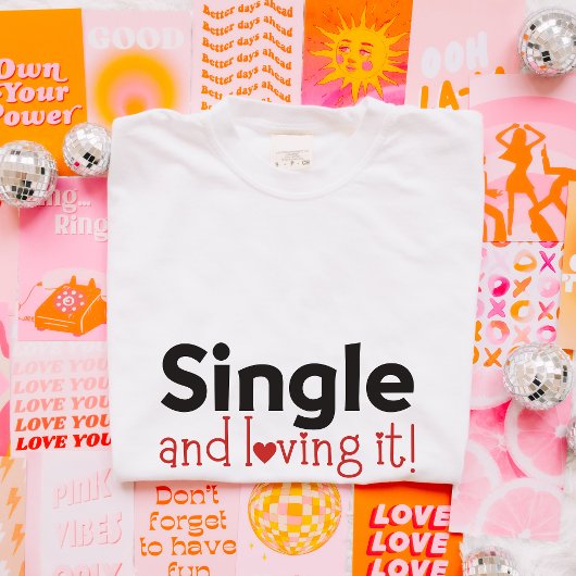Trendy geschenken Single Love Schattige Anti-Valen T-shirt