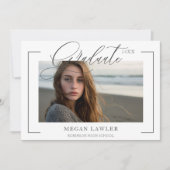 Trendy gescriptte afstudeerfeest uitnodiging foto  (Voorkant)