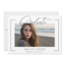 Trendy Gescriptte Afstudeerfeest Uitnodiging Foto 