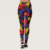 Trendy gestreepte driehoeken leggings (Achterkant)