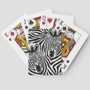 Trendy Gestreepte Zwart-witte Patroon van de Druk Pokerkaarten