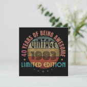 TRENDY GEWELDIGE JAAR VAN GEBOORTEDAGEN GIFT BEDANKKAART (Staand voorkant)