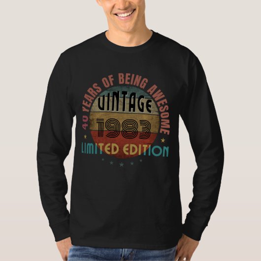 TRENDY GEWELDIGE JAAR VAN GEBOORTEDAGEN GIFT T-SHIRT (Voorkant)