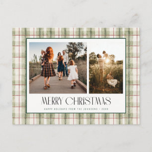 trendy gezinsfoto collage kerstkaart briefkaart