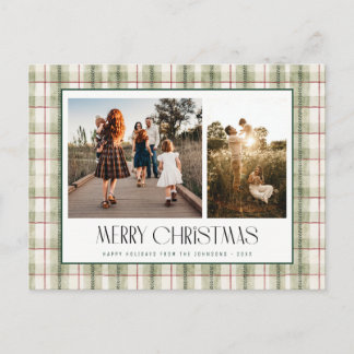 trendy gezinsfoto collage kerstkaart briefkaart
