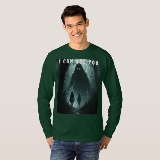 Trendy Ghost Design T-Shirt - Perfect voor Spooky (Voorkant volledig)