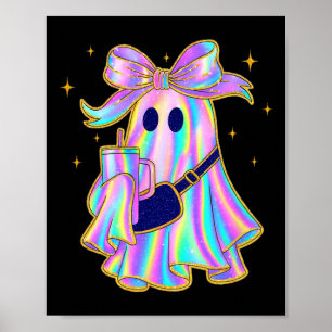 Trendy Ghost Shirt Koffie Tumbler Pastel Halloween Poster