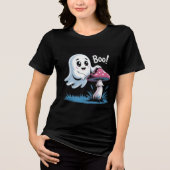 Trendy Ghost T-Shirt – Grappig Halloween Graphic T (Voorkant)