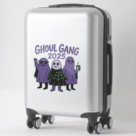 Trendy Ghoul Gang Coffee Squad Halloween 2025 Sticker (Koffer)
