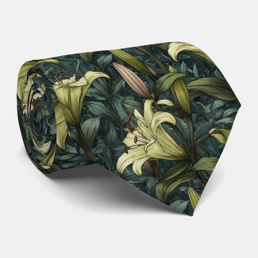 Trendy Gifts For Dad Lilies Stropdas (Opgerold)