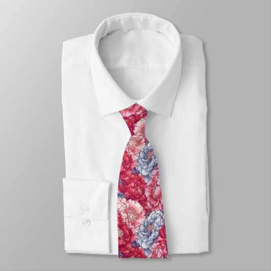 Trendy Gifts For Guys Peonies Floral Stropdas (Gebonden)