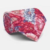 Trendy Gifts For Guys Peonies Floral Stropdas (Opgerold)