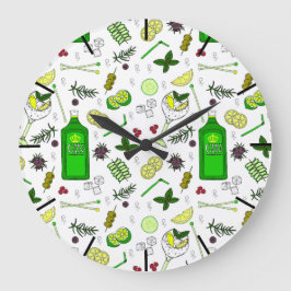 Trendy Gin Cocktails Print Cocktail Bar gebarsten Grote Klok
