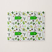 Trendy Gin Drinker Cocktail Glasses and Juniper Legpuzzel (Horizontaal)