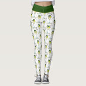 Trendy Gin Lover Cocktailglas Stijlvol Wit Leggings (Voorkant)