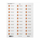 Trendy Gingerbread Christmas Retouradres Etiket (Full Sheet)
