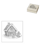 Trendy Gingerbread Man House Kerstmis Rubberstempel (Gestempeld)