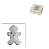Trendy Gingerbread Man Kerstmis Rubberstempel (Gestempeld)