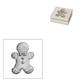 Trendy Gingerbread Man Kerstmis Rubberstempel (Gestempeld)