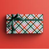 Trendy Gingham kerstcadeauverpakking in moderne kl Inpakpapier Vel