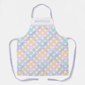 Trendy Gingham Plaids Hearts Schort (Voorkant)