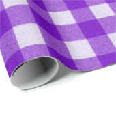 Trendy Gingham Tartan Plaid Paarse Gift Cadeaupapier (Rol Hoek)
