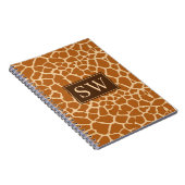 Trendy Giraffe afdrukken met afbeelding monogram Notitieboek (Rechterzijde)