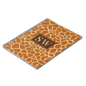 Trendy Giraffe afdrukken met afbeelding monogram Notitieboek (Linkerzijde)