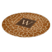 Trendy Giraffe afdrukken met afbeelding monogram Snijplank (Hoek)
