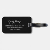 Trendy Giraffe drukt rosy roze roze roze roze met Bagagelabel (Achterkant horizontaal)