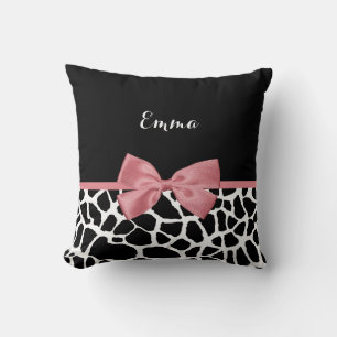 Trendy Giraffe drukt rosy roze roze roze roze met Kussen