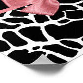 Trendy Giraffe drukt rosy roze roze roze roze met  Poster (Hoek)