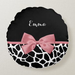 Trendy Giraffe drukt rosy roze roze roze roze met Rond Kussen